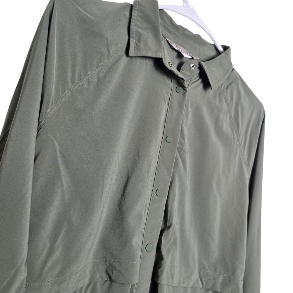 Athleta Northstar Shirt Olive Green Featherweight Stretch Size XS - Picture 3 of 8